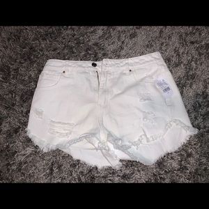 White festival shorts